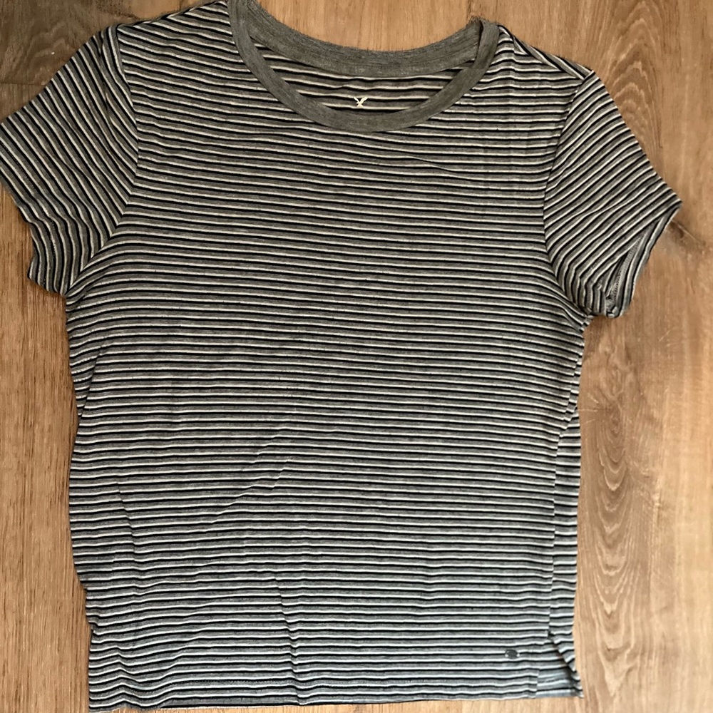 Soft N Sexy striped slightly cropped top